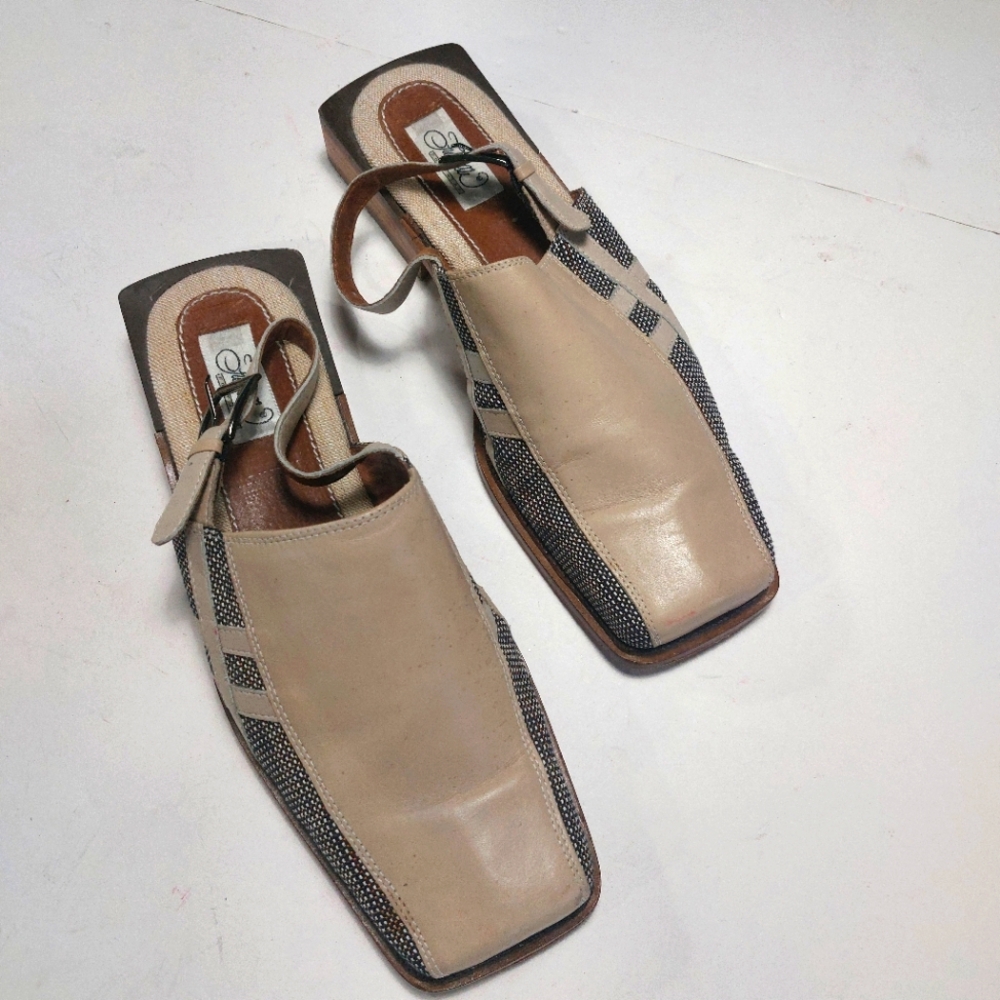 FRATELLI Men's Beige and Black Slip-On Leather Shoes Size 12